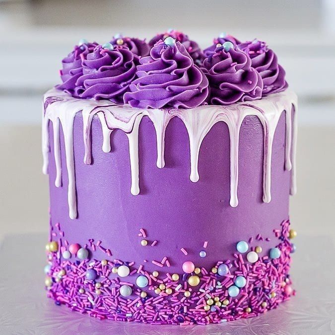 purple festive cake